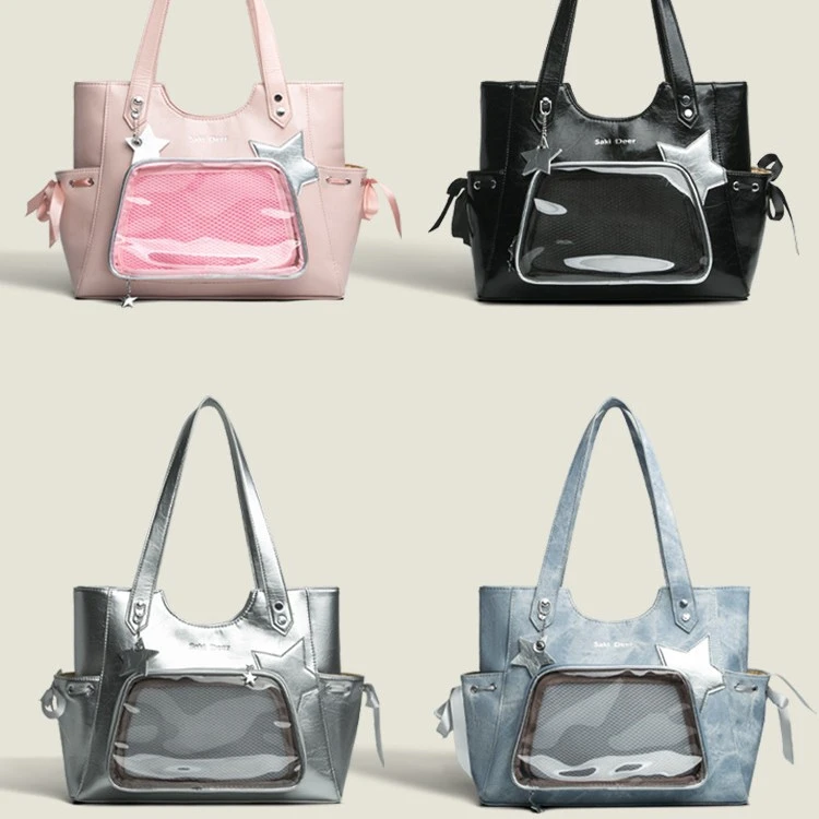 Niche Sweet Transparent Japanese Tote Bag For Women