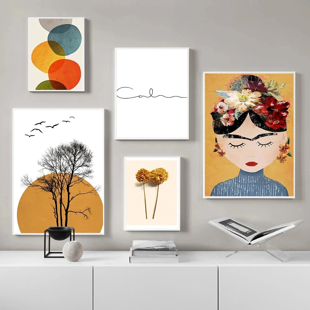 Nordic Landscape Plants Canvas Painting HD Airbrushed Painting For Decoration
