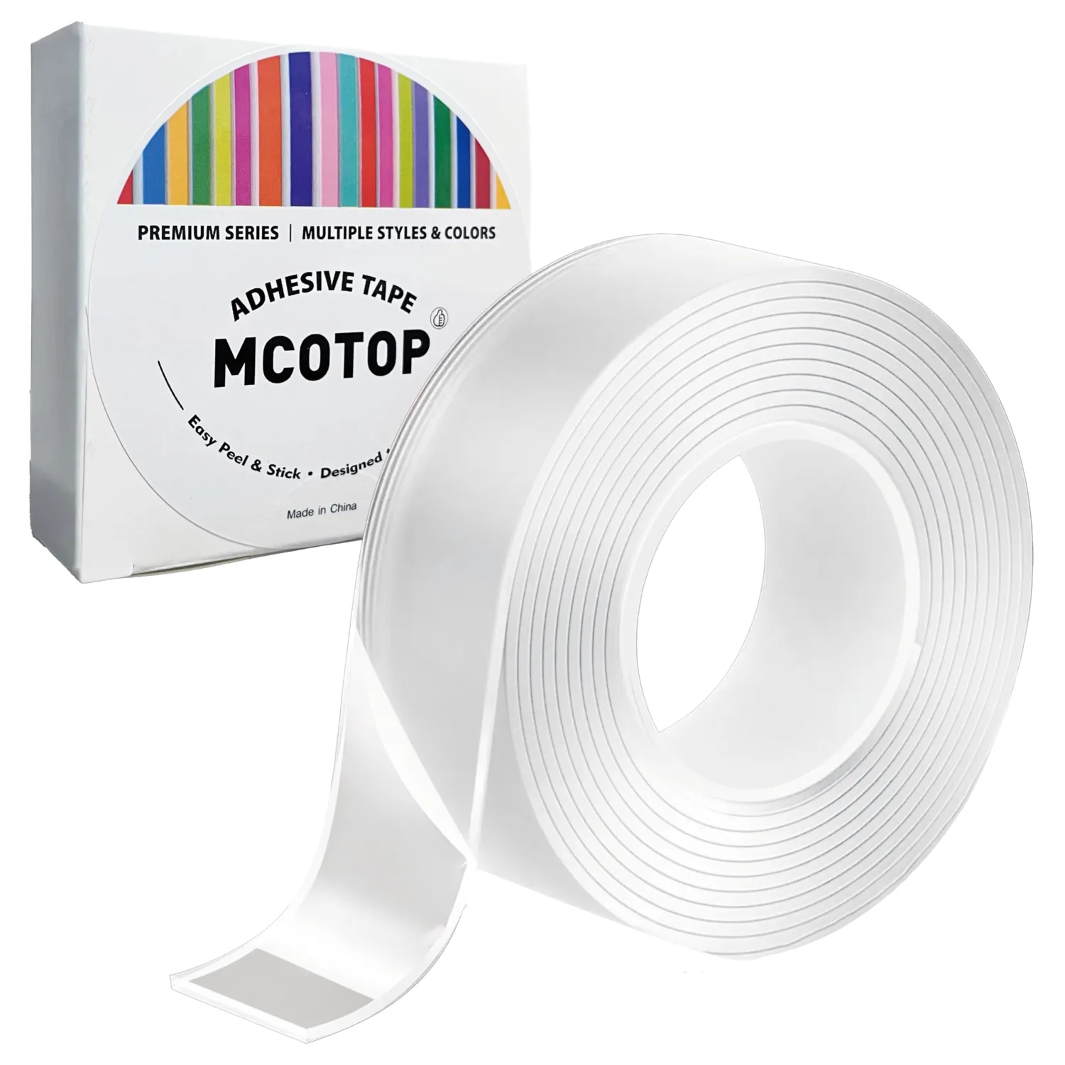 Double Sided Tape Heavy Duty, Nano Double Sided Adhesive Tape, for Hanging Picture, Carpet, Poster, Clear Multipurpose Mounting Tape, Thickness&Viscosity Upgrade (1.18IN x 9.84FT)