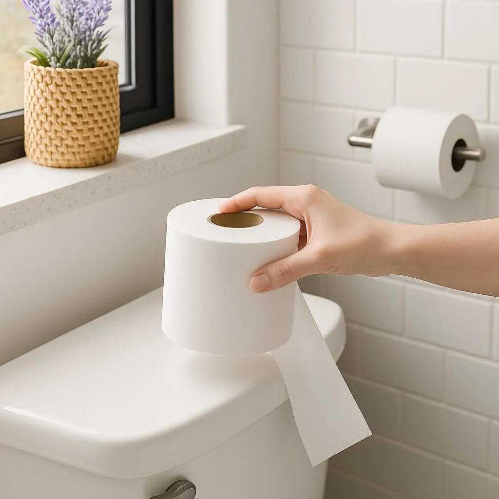 1000-Sheet Toilet Paper 12 Rolls – Soft, Strong & Septic-Safe 1-Ply Bathroom Tissue, Long-Lasting Bath Tissue for Home, Office, RV & Travel Use