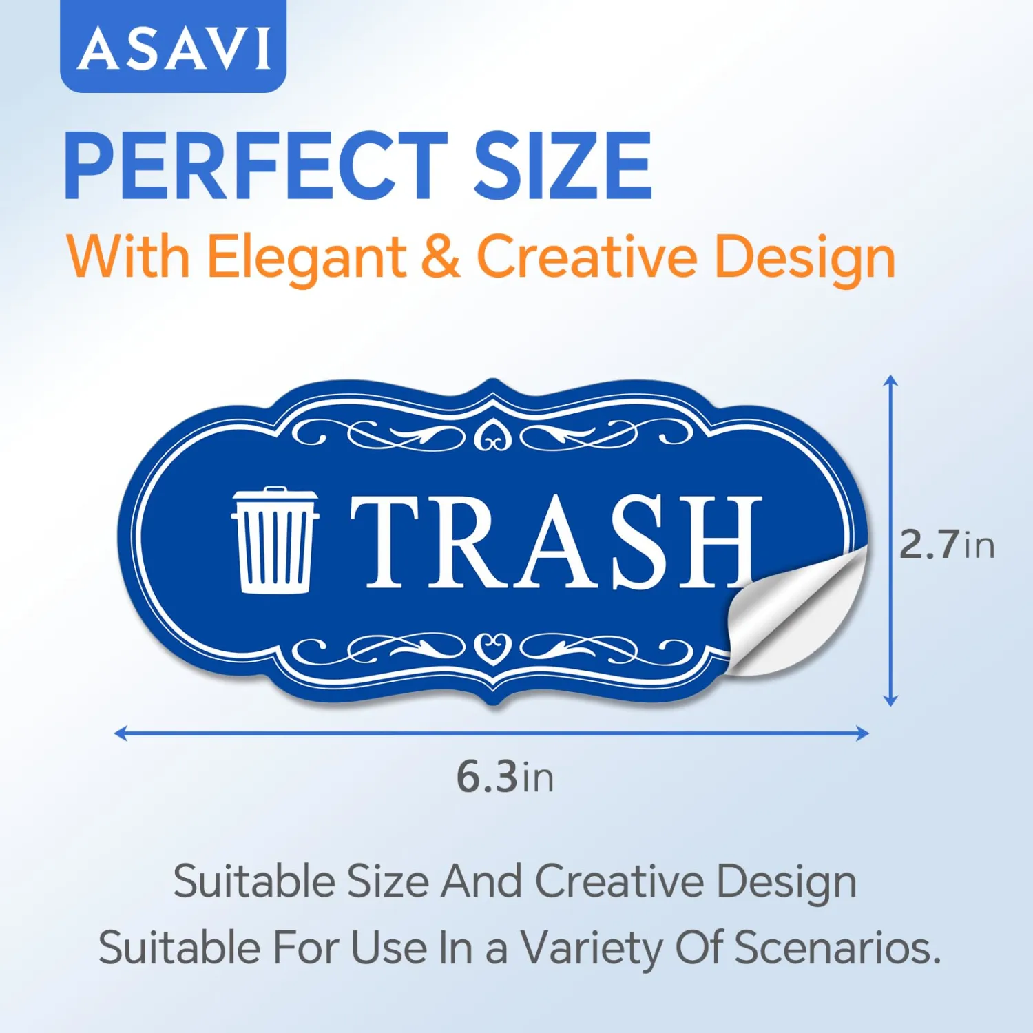 Trash & Recycle Stickers – 2-Pack Self-Adhesive Vinyl Labels, Waterproof & Durable (Green Blue, Medium 6.3 x 2.7 inches)