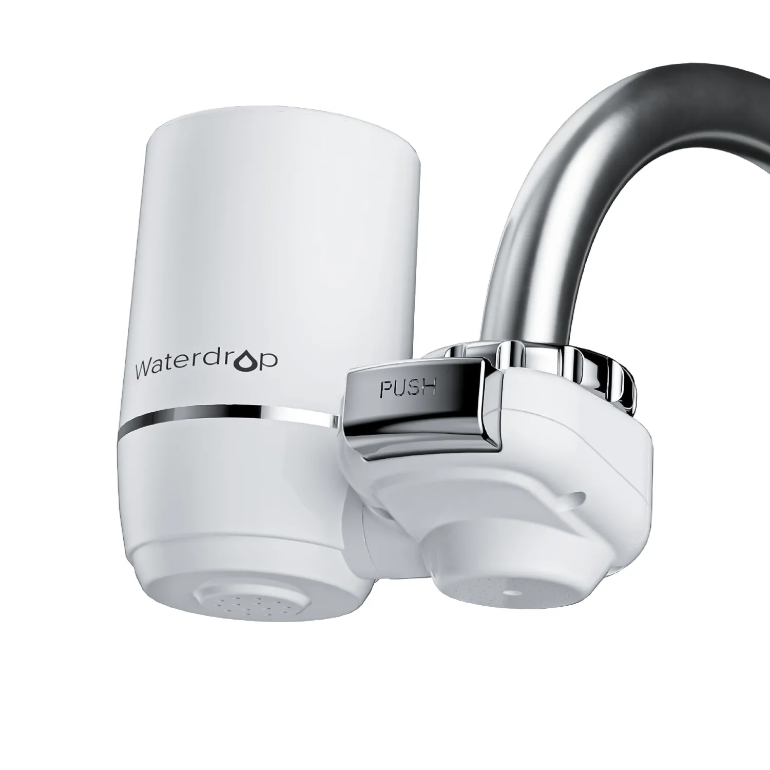 Waterdrop Sink Filter Water Faucet for Skin Care, Bathroom Faucet Filter, 320 Gallons, NSF Certified Water Purifier, 0.01μm Ultra-Filtration System, Reduces Chlorine Lead-Free Material, 1 Filter White