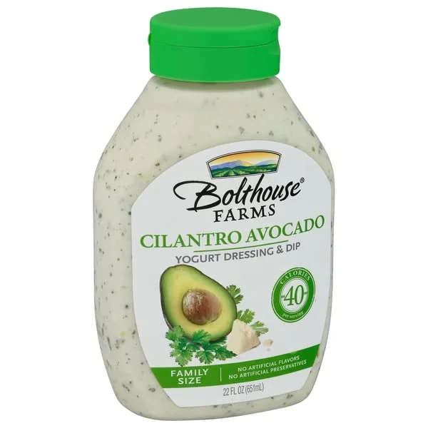 Bolthouse Farms, Yogurt Dressing & Dip, Cilantro Avocado, Family Size, 22 Ounce