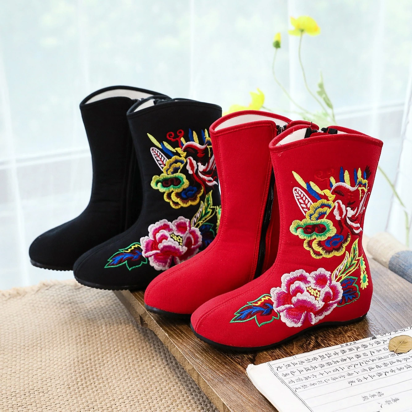 Embroidered Cloth Phoenix Peony Embroidered Women's Shoes