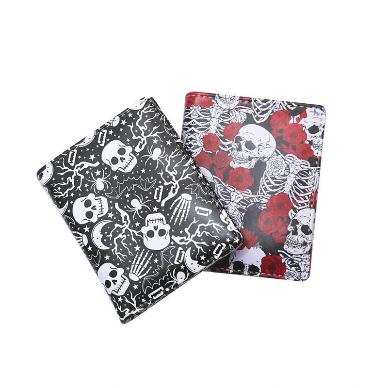 Vintage Skull Print Women's Zipper Wallet