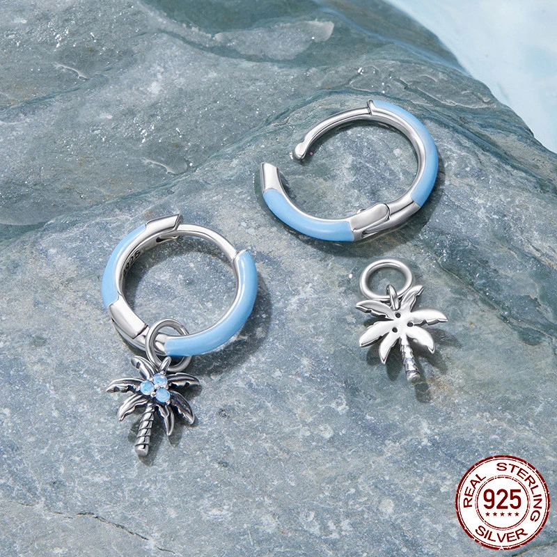 S925 Sterling Silver Oxidation Earrings All-matching