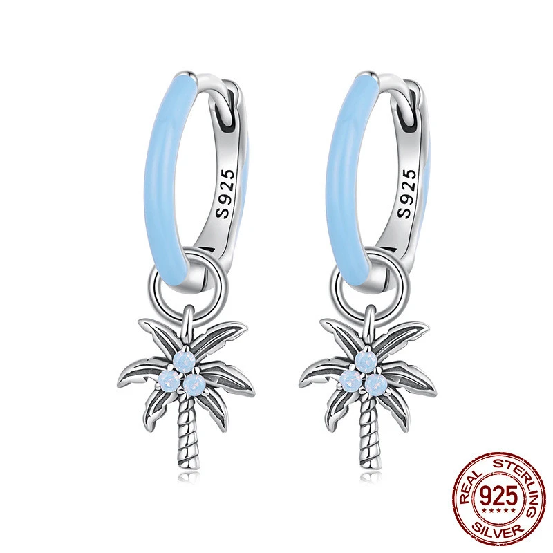 S925 Sterling Silver Oxidation Earrings All-matching