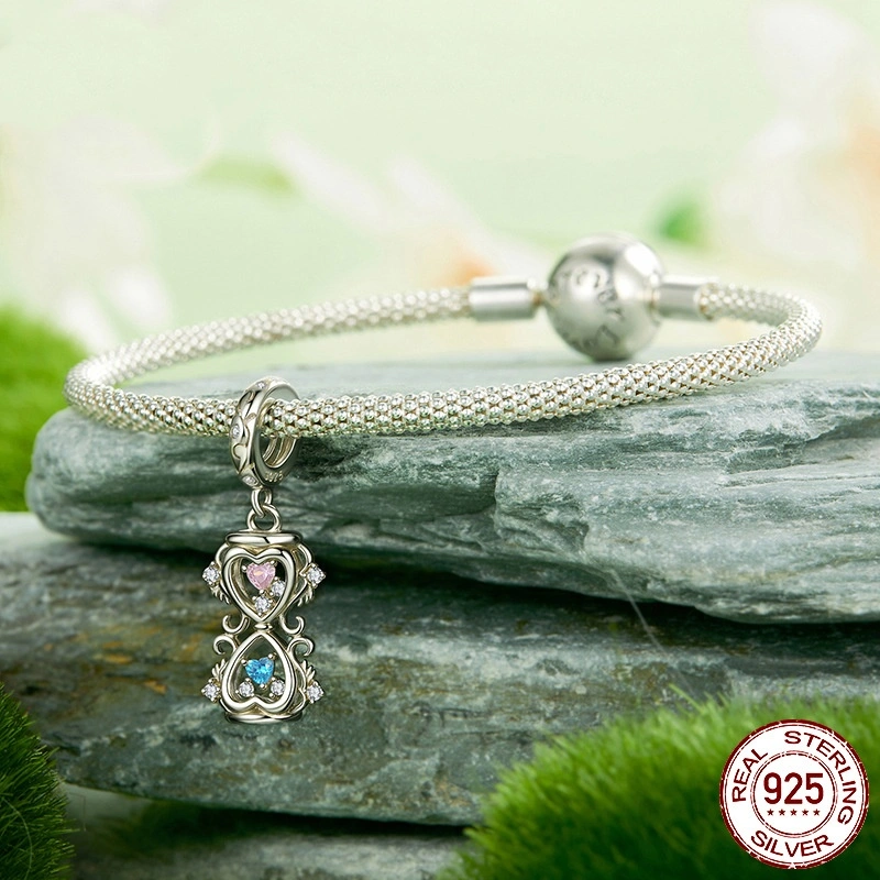 Fantasy Time Hourglass Pendant Sterling Silver