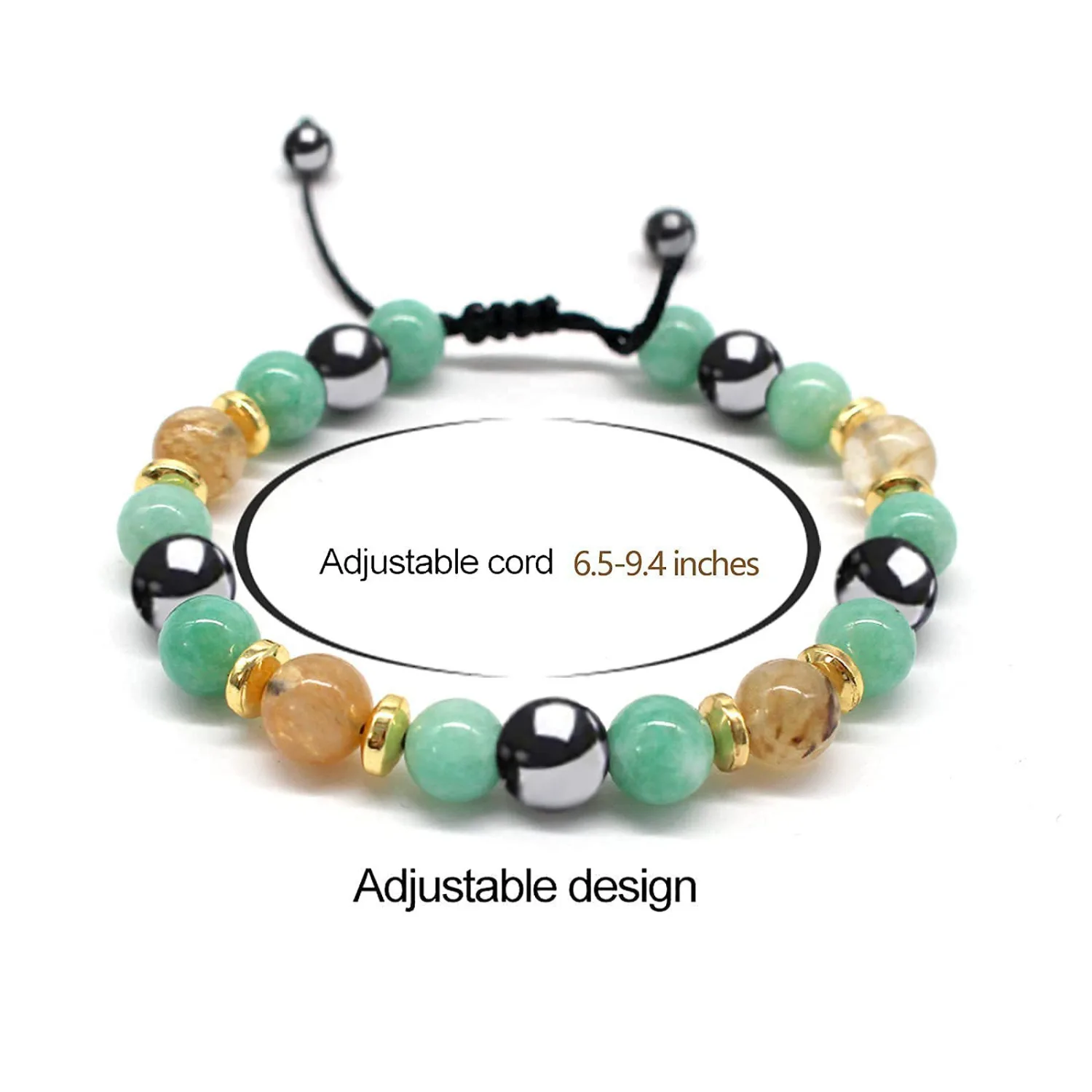 Agate Tiger Eye Lapis Lazuli Beaded Weave Bracelet