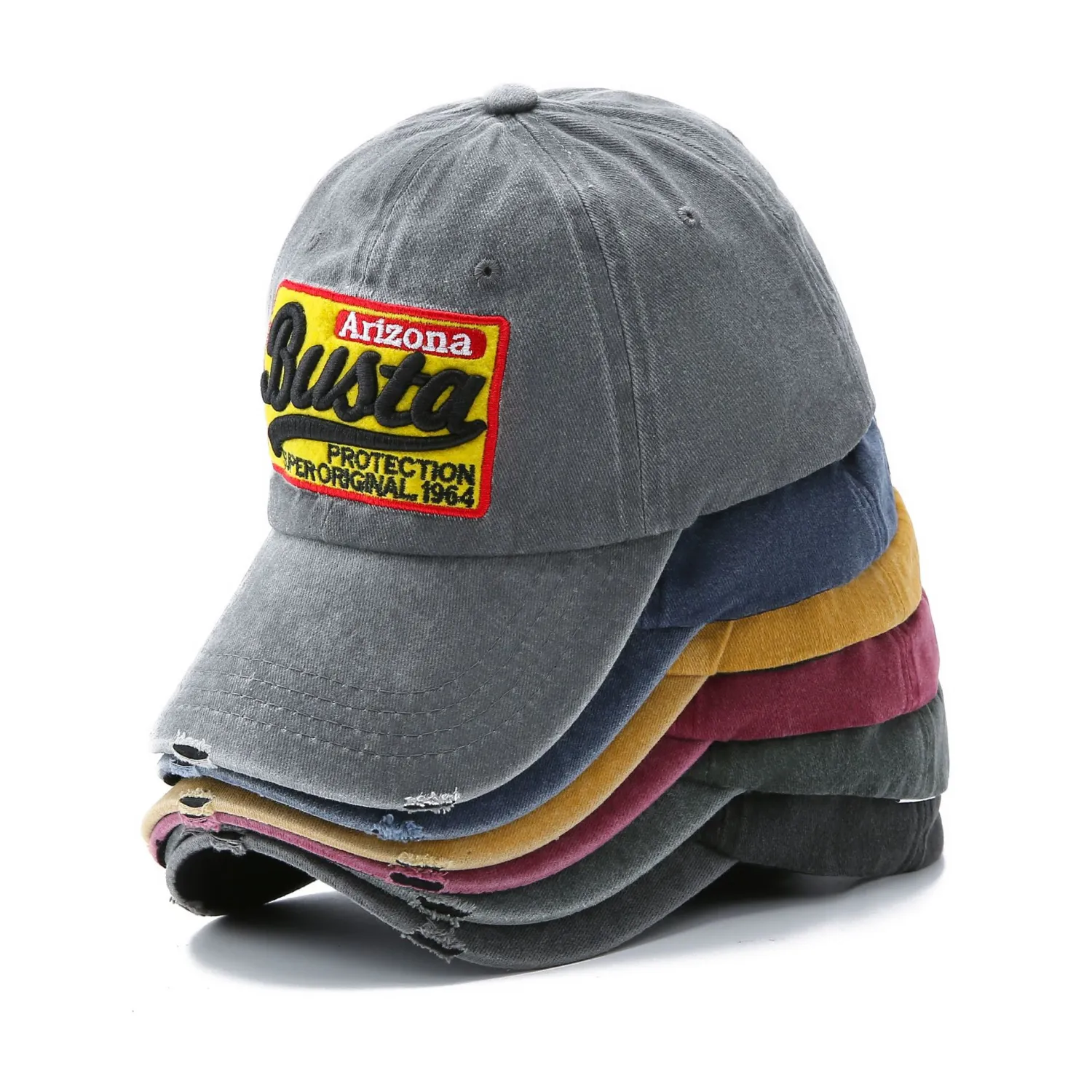 Washed Baseball Cap Patch Letters Hat