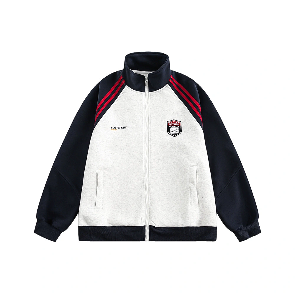 Men's And Women's Same Stand Collar Raglan Sports Sweater