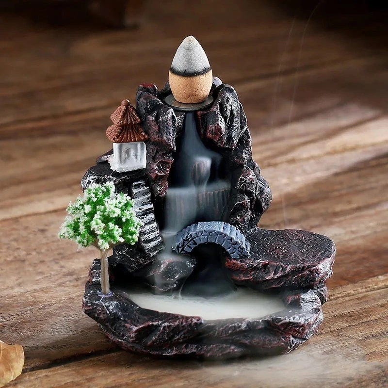 Backflow Incense Burner Resin Ceramic Creative Decoration Home Incense Burner Zen