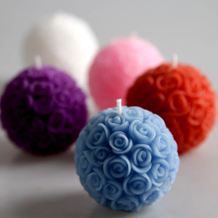 Rose Flower Ball Candle Romantic Confession