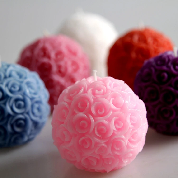 Rose Flower Ball Candle Romantic Confession