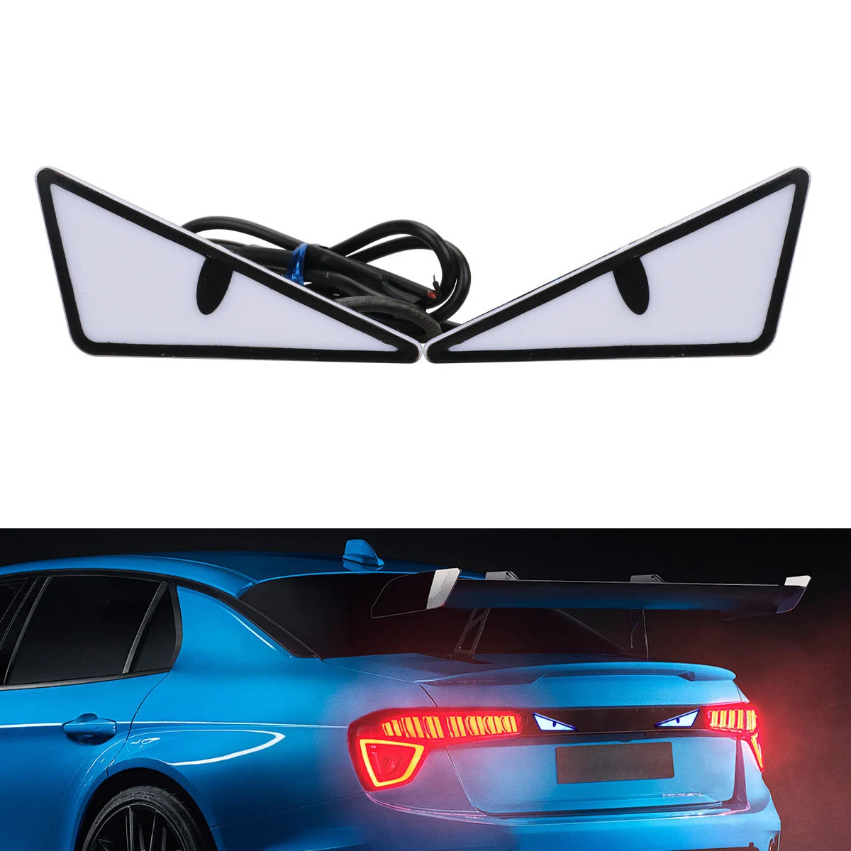 Triangle Eyes Modified General Motorcycle Decorative Accessories Car Lights