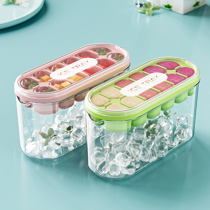 Large Capacity With Lid Easy To Take Off Ice Tray Household Ice Storage Ice Maker