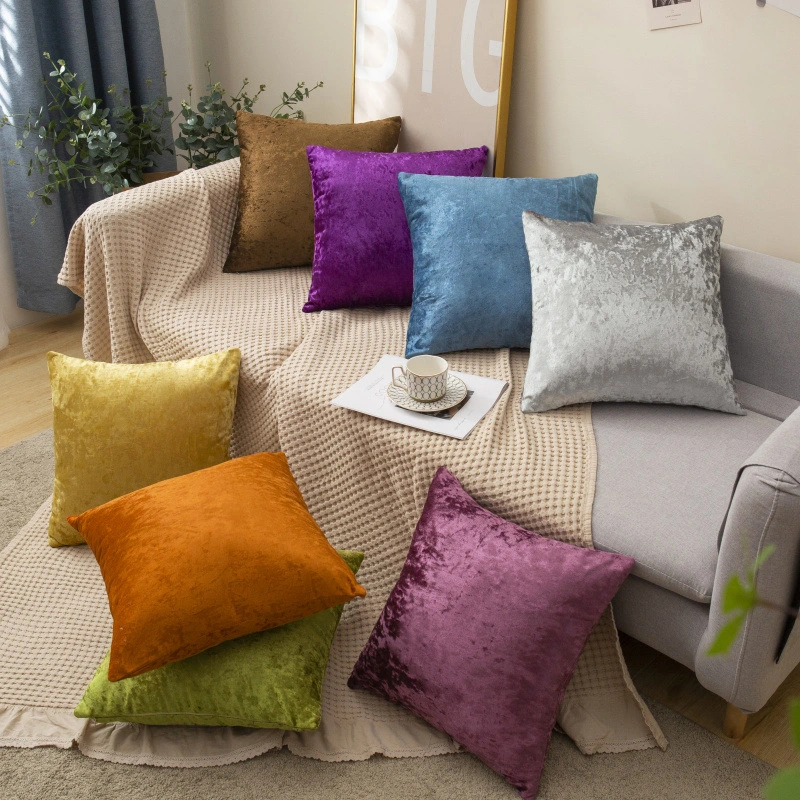 Autumn And Winter New Home Fabric All-inclusive Ice Crytal Velvet Pillow Cover