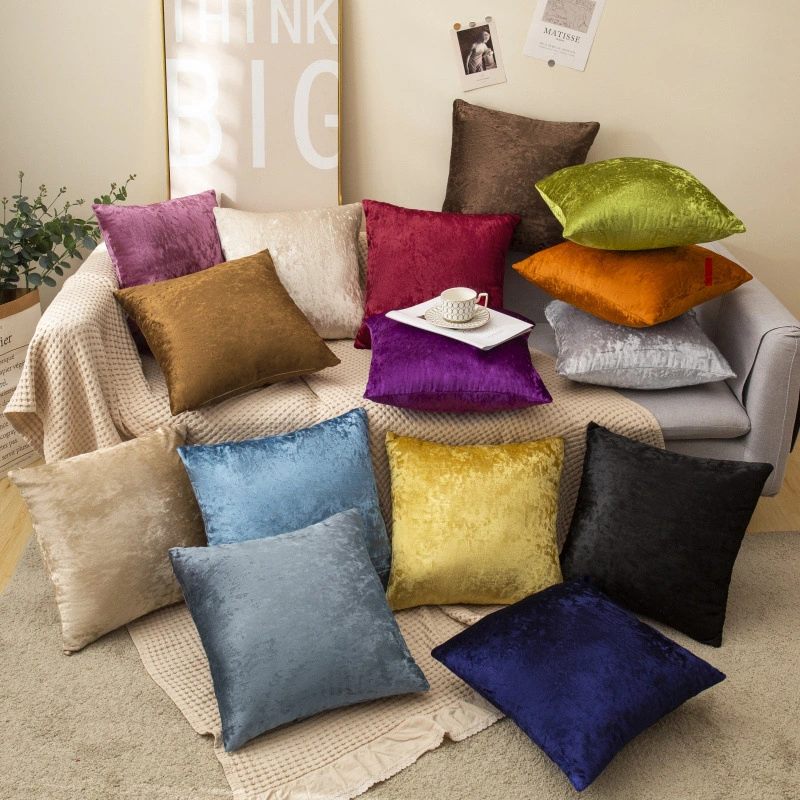 Autumn And Winter New Home Fabric All-inclusive Ice Crytal Velvet Pillow Cover