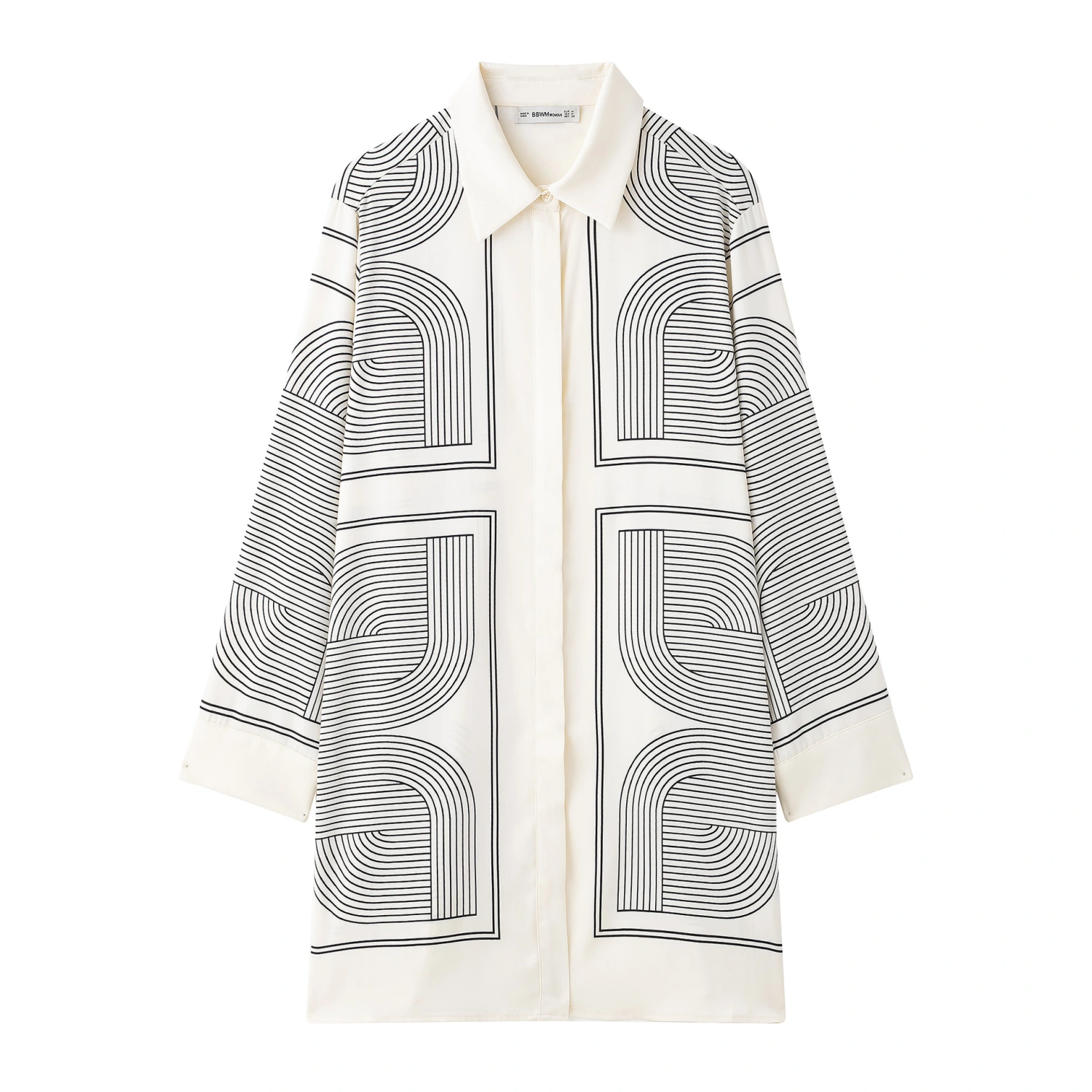 Casual Printing Diagonal Cloth Shirt Dress