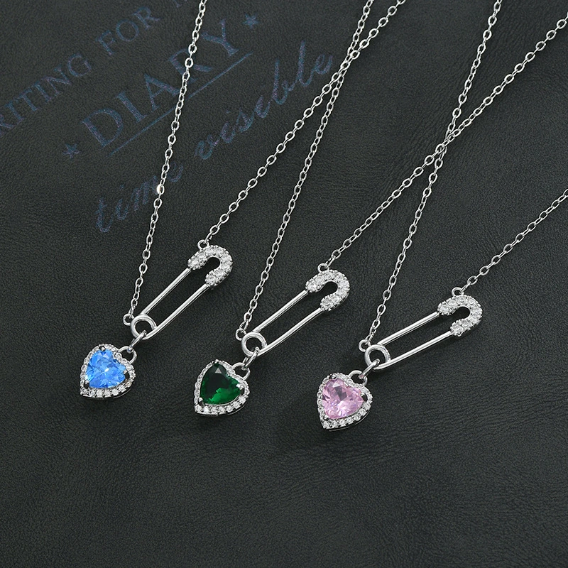 Real Gold Plating Inlaid Zircon Temperament Clavicle Chain