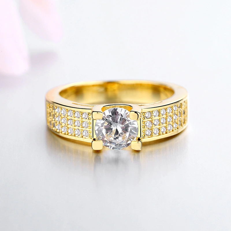 High-grade Plated 18K Four-claw Ring