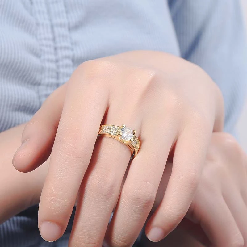 High-grade Plated 18K Four-claw Ring