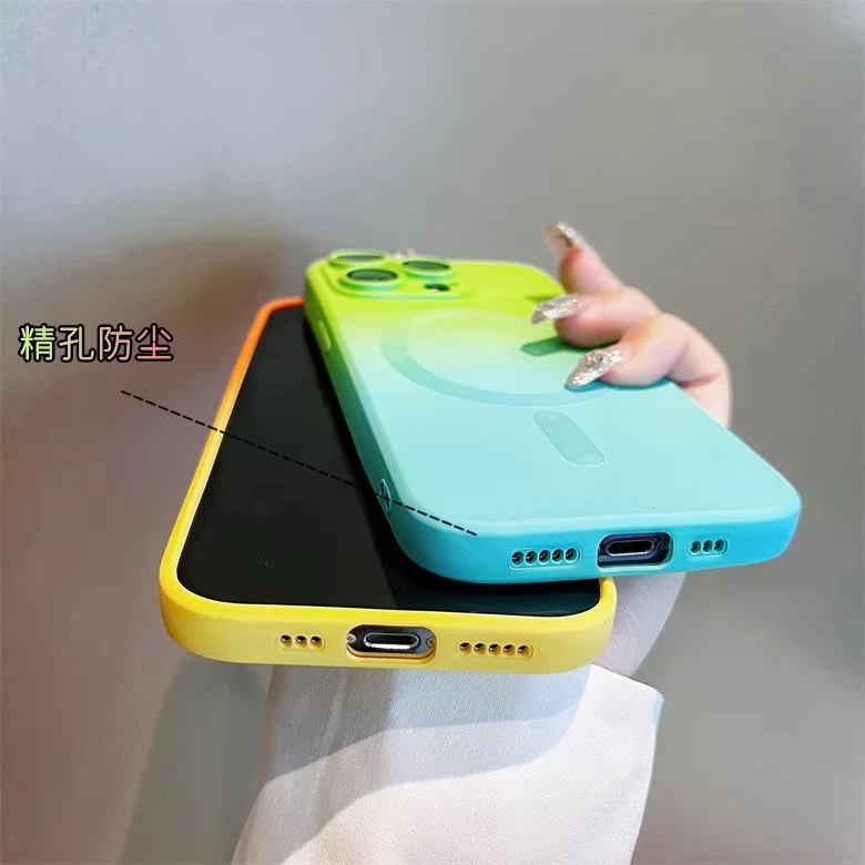Gradient Two-color Liquid Magnetic Phone Case