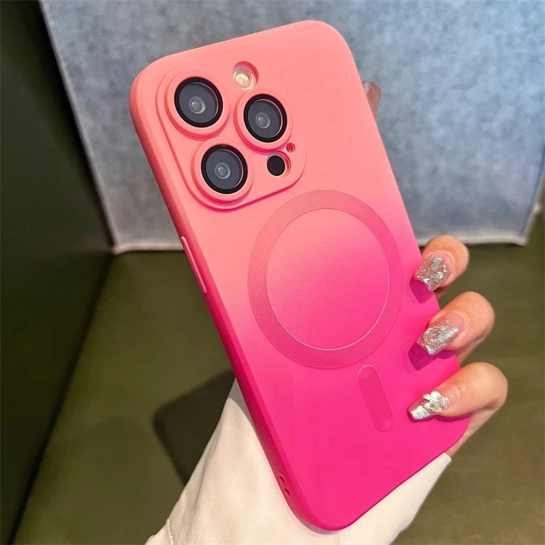Gradient Two-color Liquid Magnetic Phone Case
