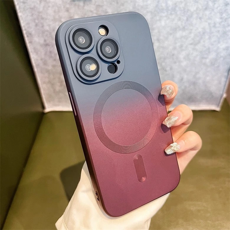 Gradient Two-color Liquid Magnetic Phone Case