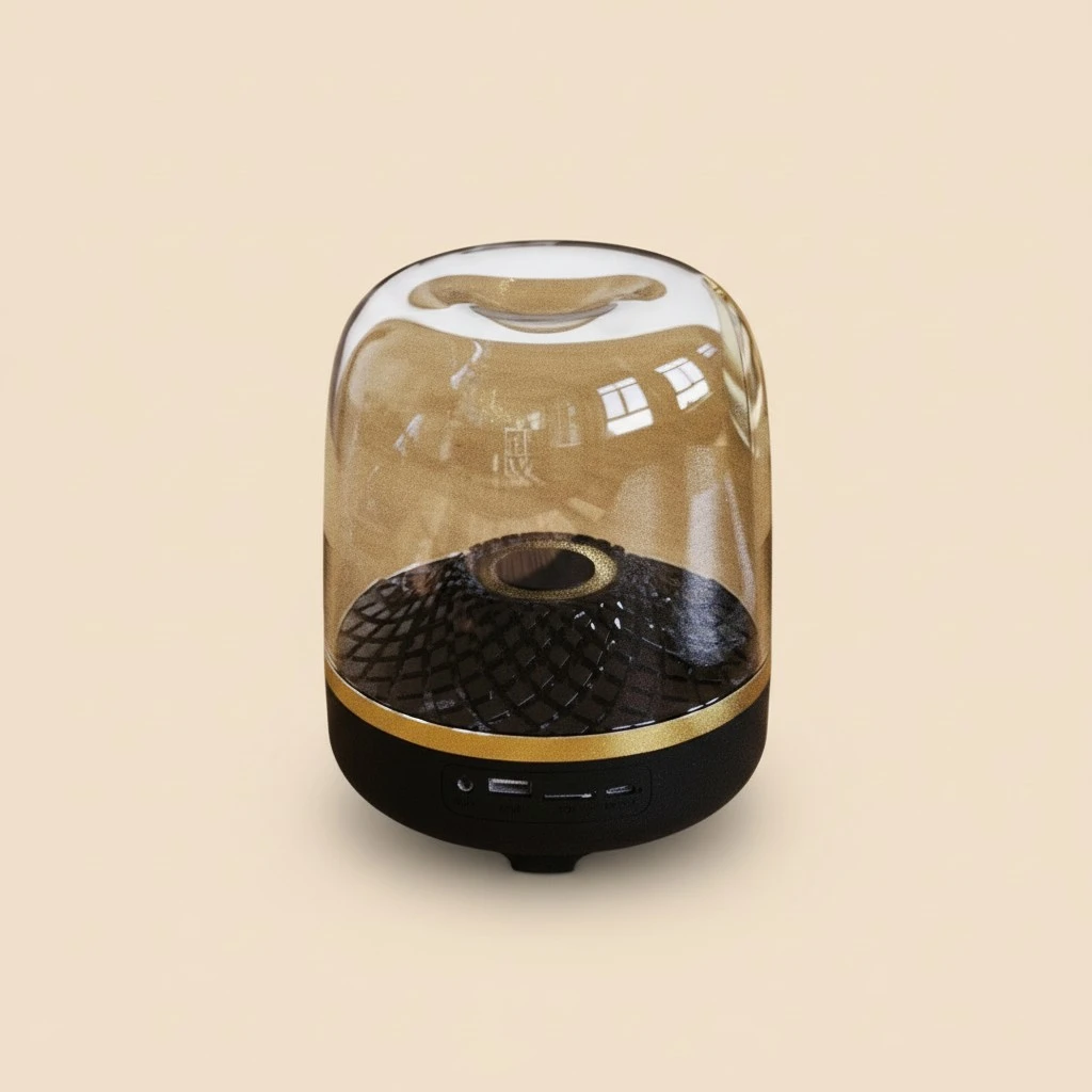 Desktop Subwoofer Bluetooth Audio Black Gold Speaker