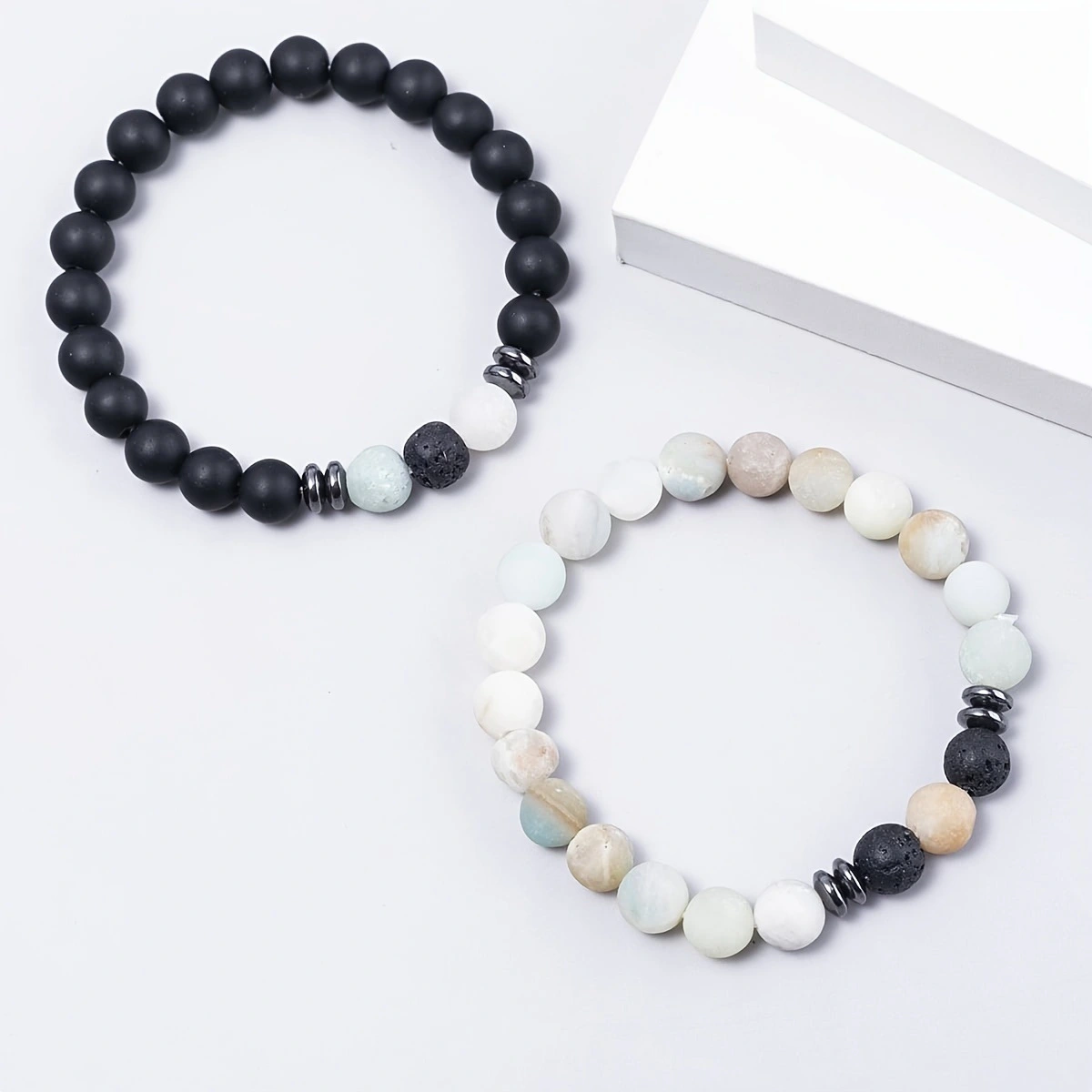 Volcanic Rock Bracelet Suit Men And Women Couple Style