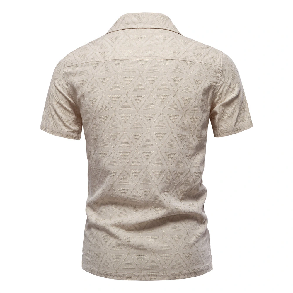 Jacquard Plaid Shirt Men's Casual Business Shirt