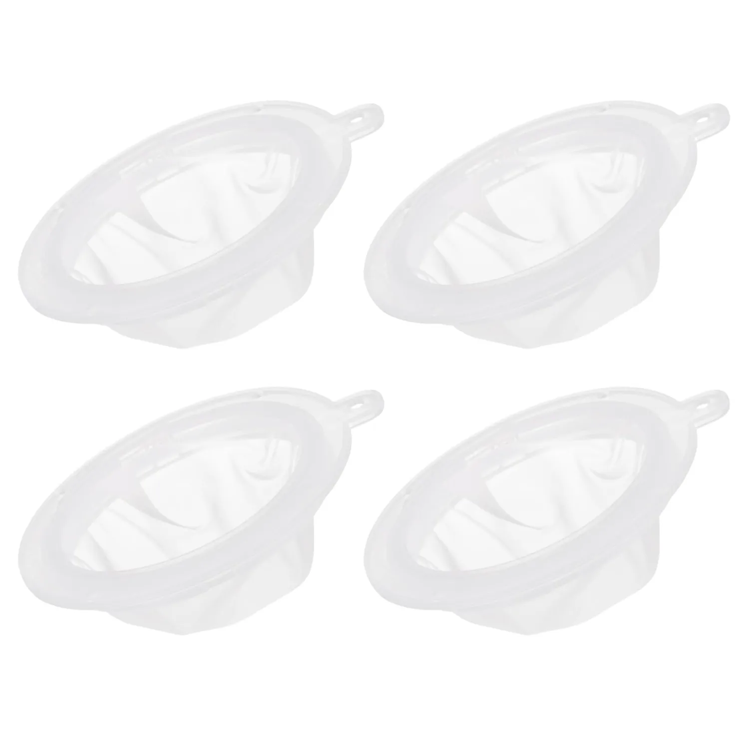 uxcell 4Pcs 300 Mesh Food Filter Strainer, 5.1in Nylon Fine Mesh Sieve Drainer, Plastic Mesh Colander for Filtering Coffee, Juice, Oils, Wine, Soy Milk, Honey, Yogurt