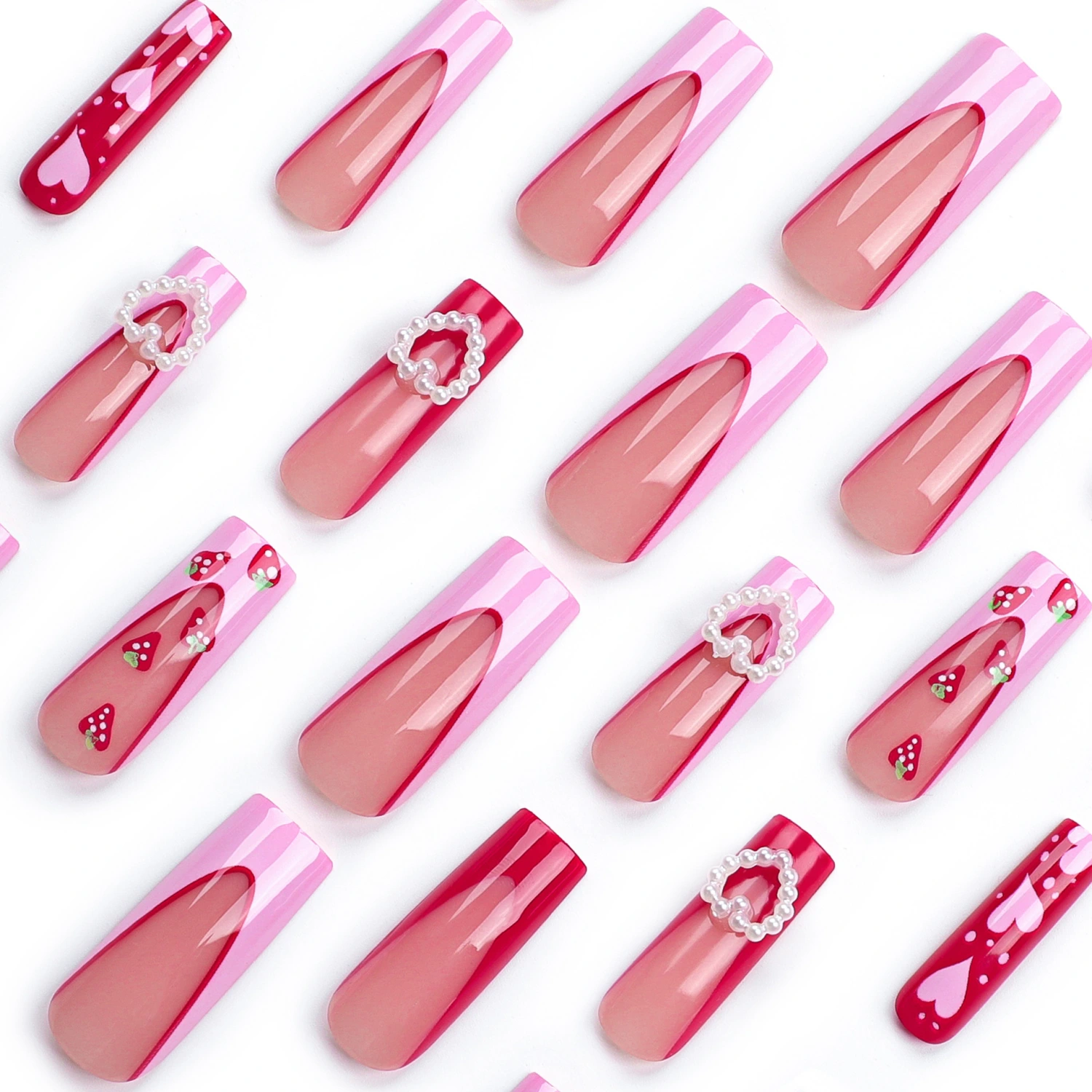 Valentine's Day Three-dimensional Love Pearl Wear Nail Sticker