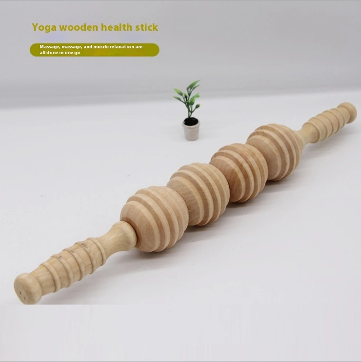 Fashion Personality Wooden Gear Yoga Wand