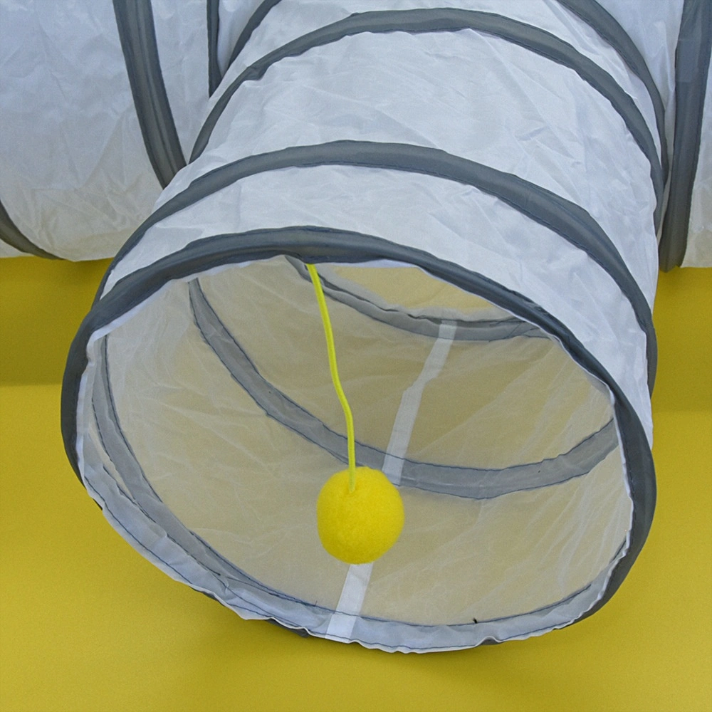 White Cat Tunnel Rolling Dragon Pet Toy Supplies