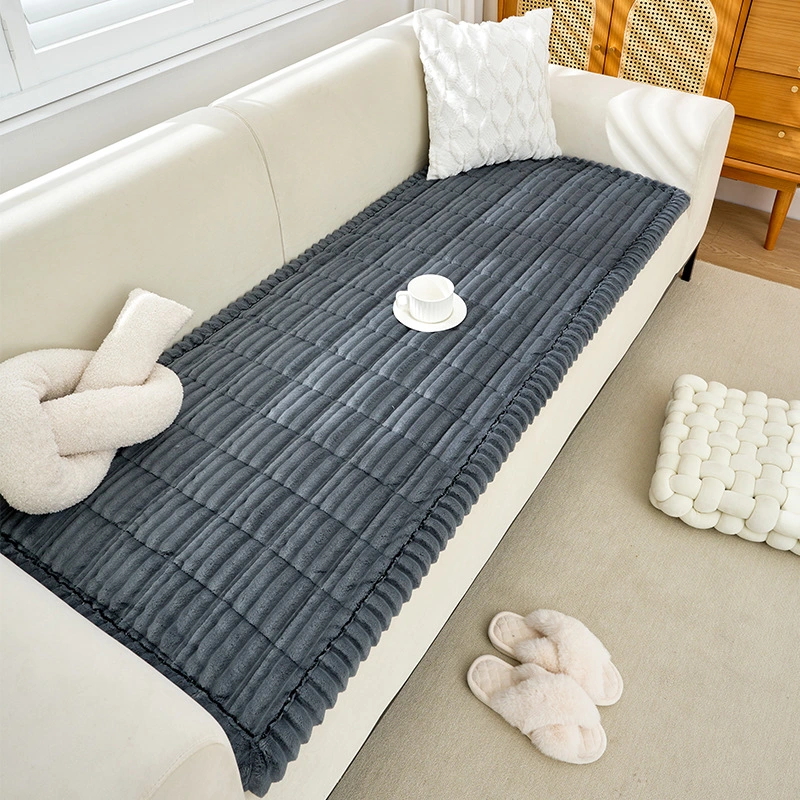 Plush Sofa Cushion Winter Fleece-lined Thickened