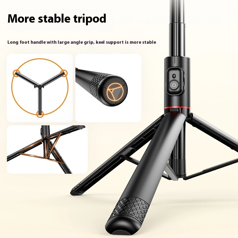 Mobile Phone Bluetooth Selfie Stick Integrated Hidden Multifunctional Tripod Stand For Live Streaming