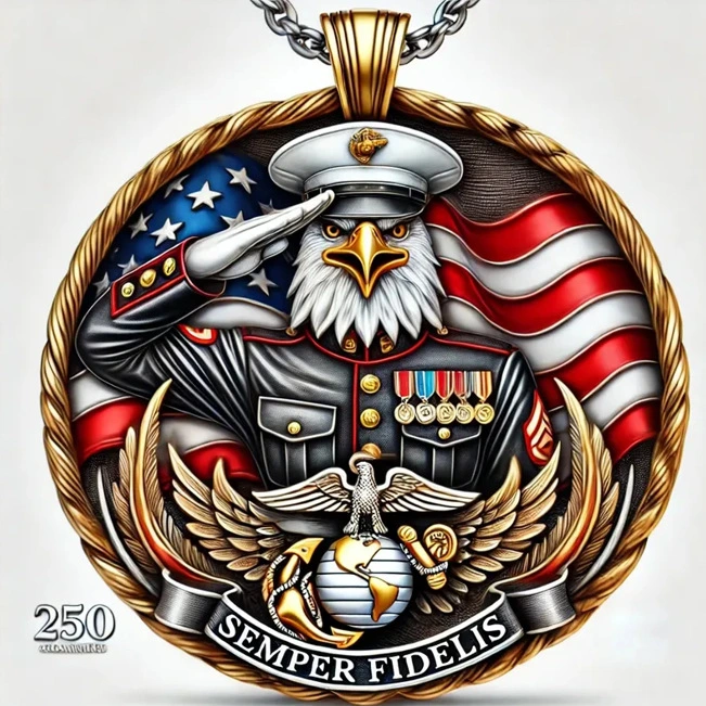 Navy 250th Anniversary Badge 2D Flat Acrylic Print