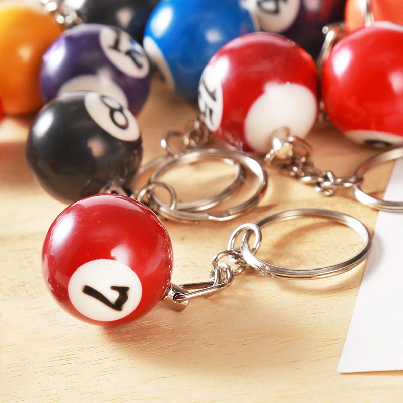 Mini Billiards Keychain Color Ornament