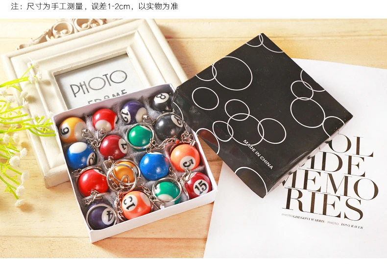 Mini Billiards Keychain Color Ornament