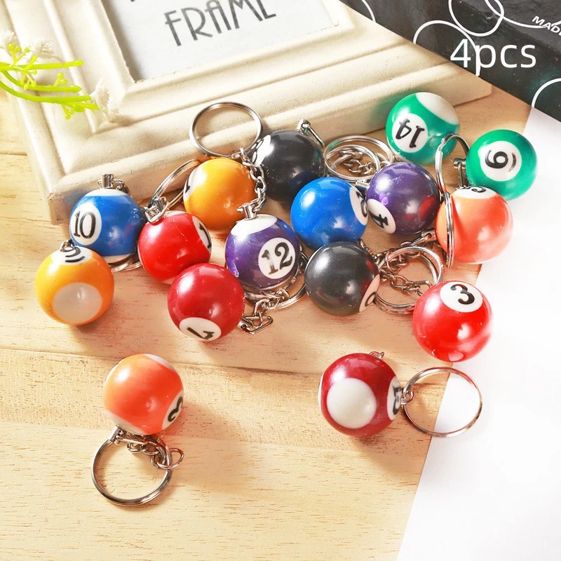 Mini Billiards Keychain Color Ornament