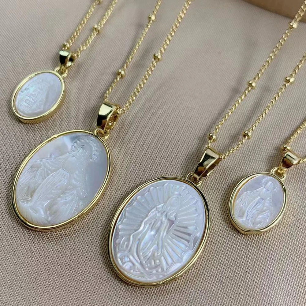 Shell Virgin Guadalupe Necklace Female European And American
