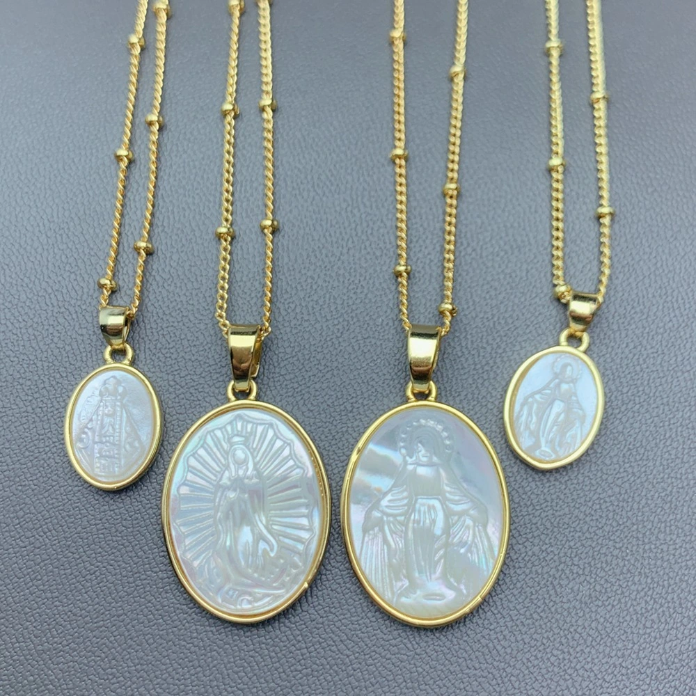 Shell Virgin Guadalupe Necklace Female European And American