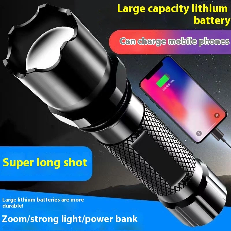 Strong Light Flashlight USB Rechargeable Mini