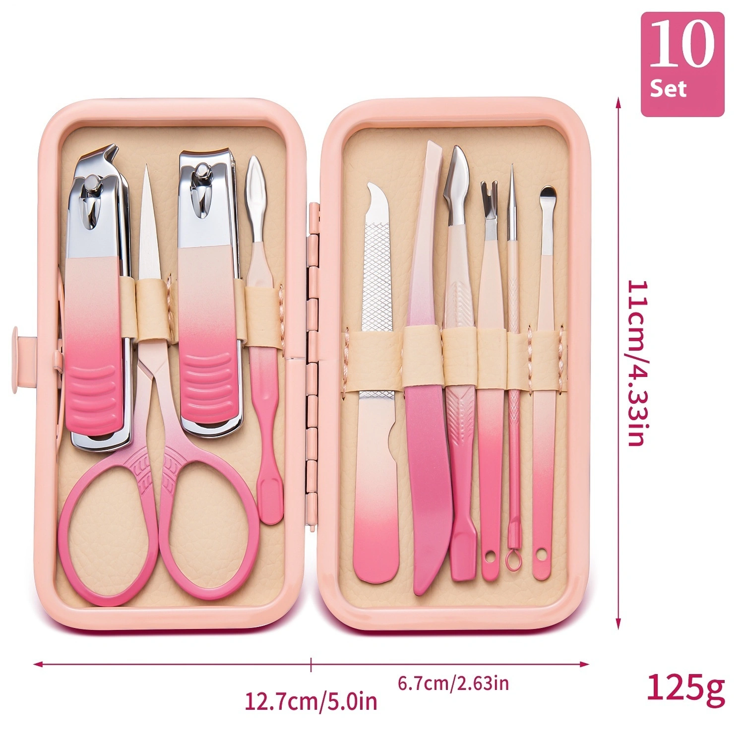 Gradient Color Nail Clippers Suit Stainless Steel Nail Clippers Cuticle Nipper