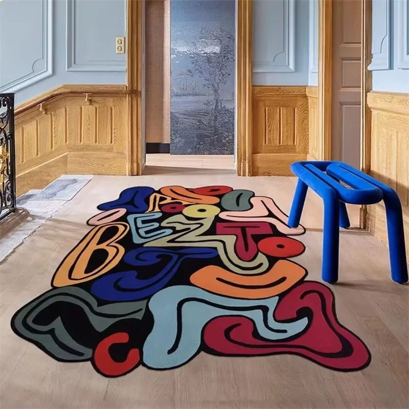 Cartoon Cute Color Devil Crystal Velvet Floor Carpet