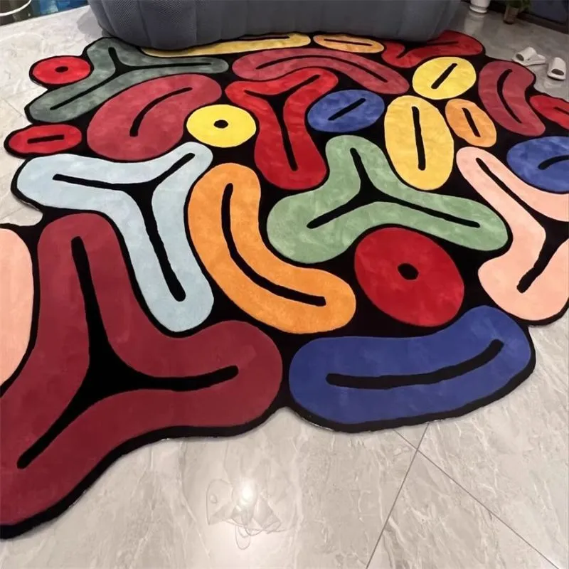 Cartoon Cute Color Devil Crystal Velvet Floor Carpet