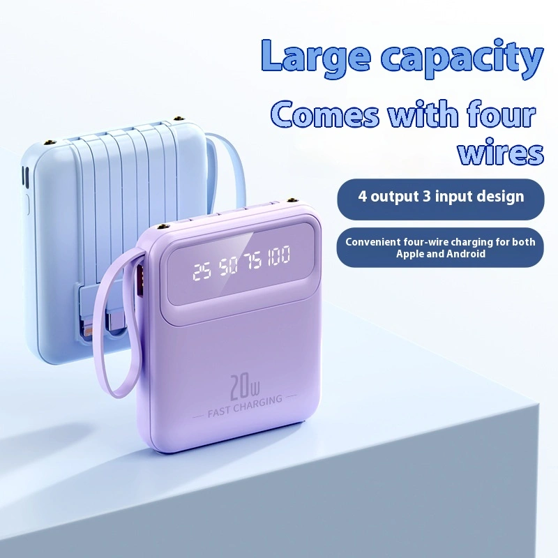 Mini Small Large Capacity With 4 Lines Power Bank