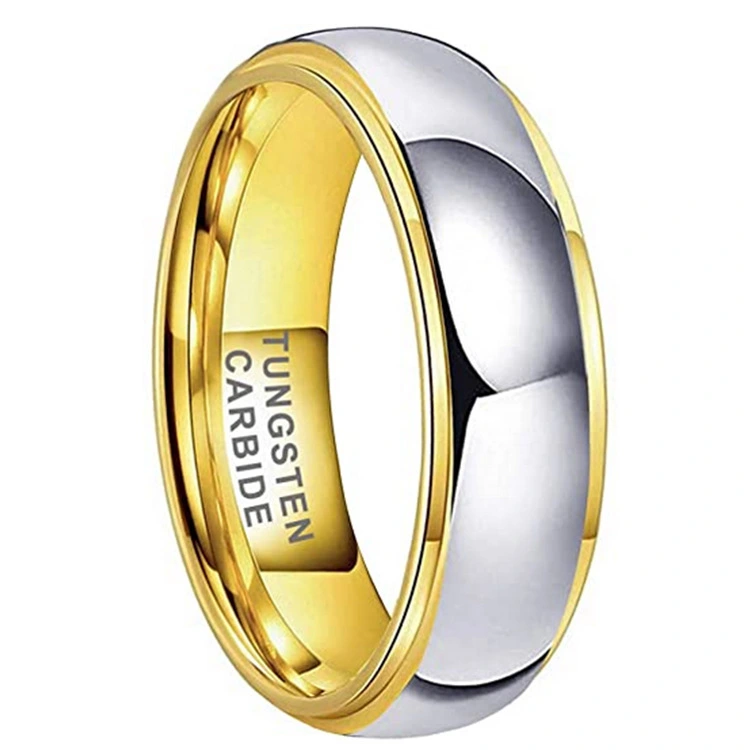 Lady Couple Inlaid Zircon Tungsten Ring